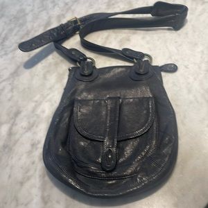 Cinthia Vincent cross body dark navy blue handbag